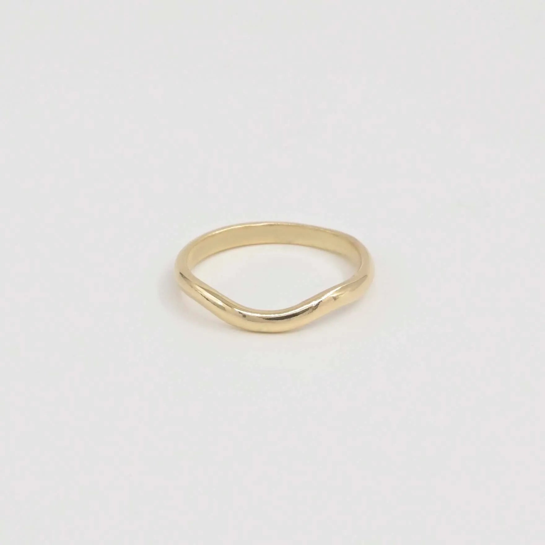 9ct Yellow Gold Curved Nesting Wedding Ring
