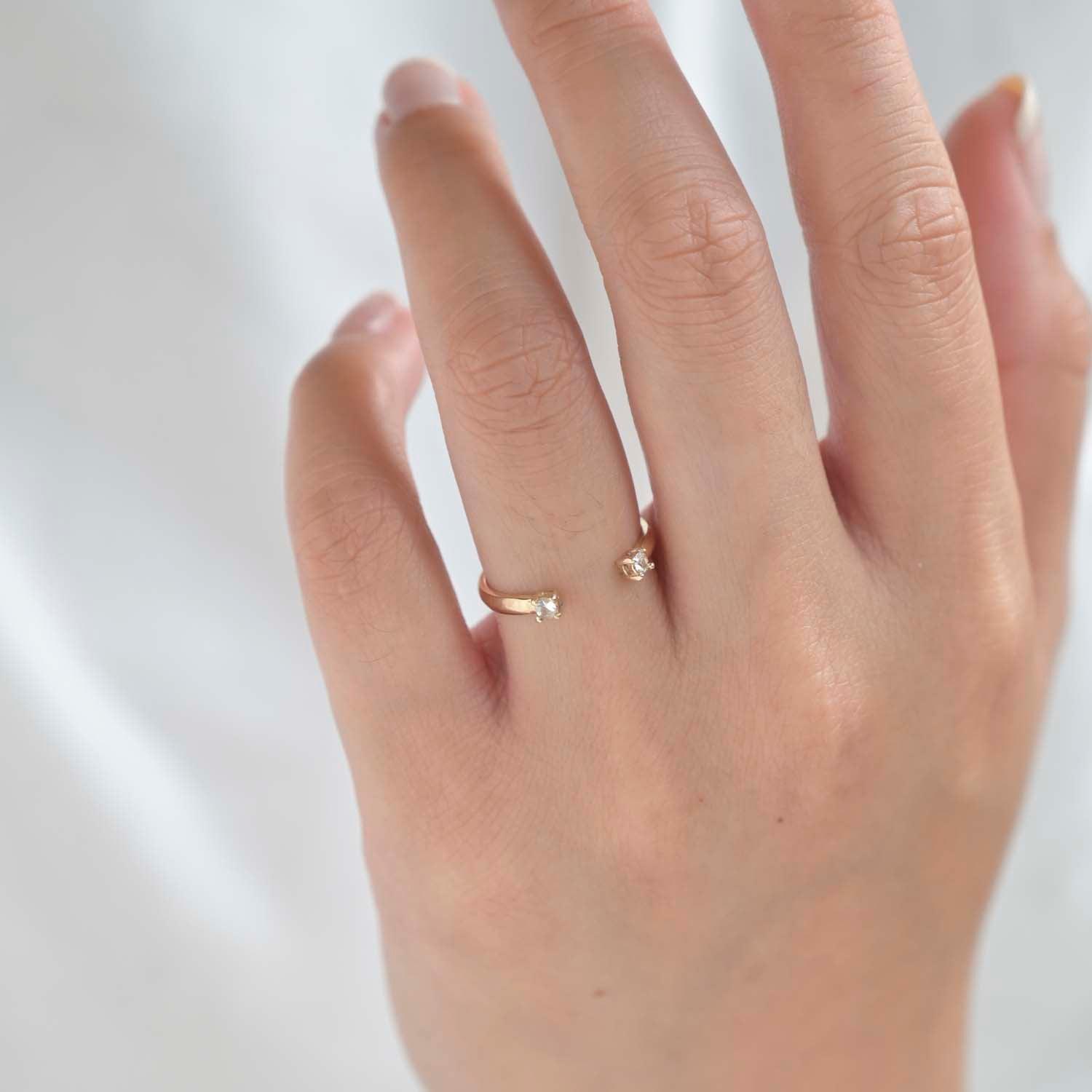 9ct Yellow Gold Diamond Open Wedding Ring