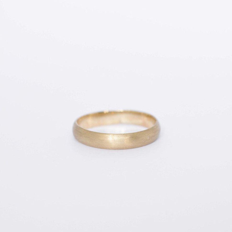 9ct Yellow Gold Frosted Light Wedding Ring