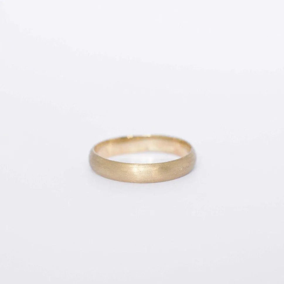 9ct Yellow Gold Frosted Light Wedding Ring
