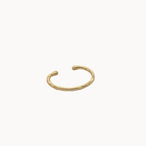 9ct Gold Delicate Hammered Conch Ear Cuff-Cartilage Piercing-Wild Fawn Jewellery