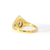 Statement Bezel Set Brown Diamond Pear Engagement Ring-Engagement Rings-Wild Fawn Jewellery