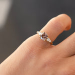 5-Stone Brown Round Diamond Engagement Ring-Engagement Rings-Wild Fawn Jewellery