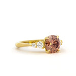 5-Stone Brown Round Diamond Engagement Ring-Engagement Rings-Wild Fawn Jewellery