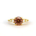 5-Stone Brown Round Diamond Engagement Ring-Engagement Rings-Wild Fawn Jewellery