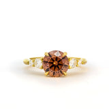 5-Stone Brown Round Diamond Engagement Ring-Engagement Rings-Wild Fawn Jewellery