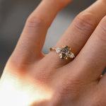 Brown Diamond Oval Trilogy Engagement Ring-Engagement Rings-Wild Fawn Jewellery