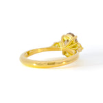 Brown Diamond Oval Trilogy Engagement Ring-Engagement Rings-Wild Fawn Jewellery