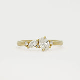 Dainty Oval Diamond Cluster Engagement Ring-Engagement Rings-Wild Fawn Jewellery