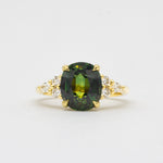 Bi-colour Large Sapphire Engagement Ring