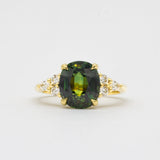 Bi-colour Large Sapphire Engagement Ring