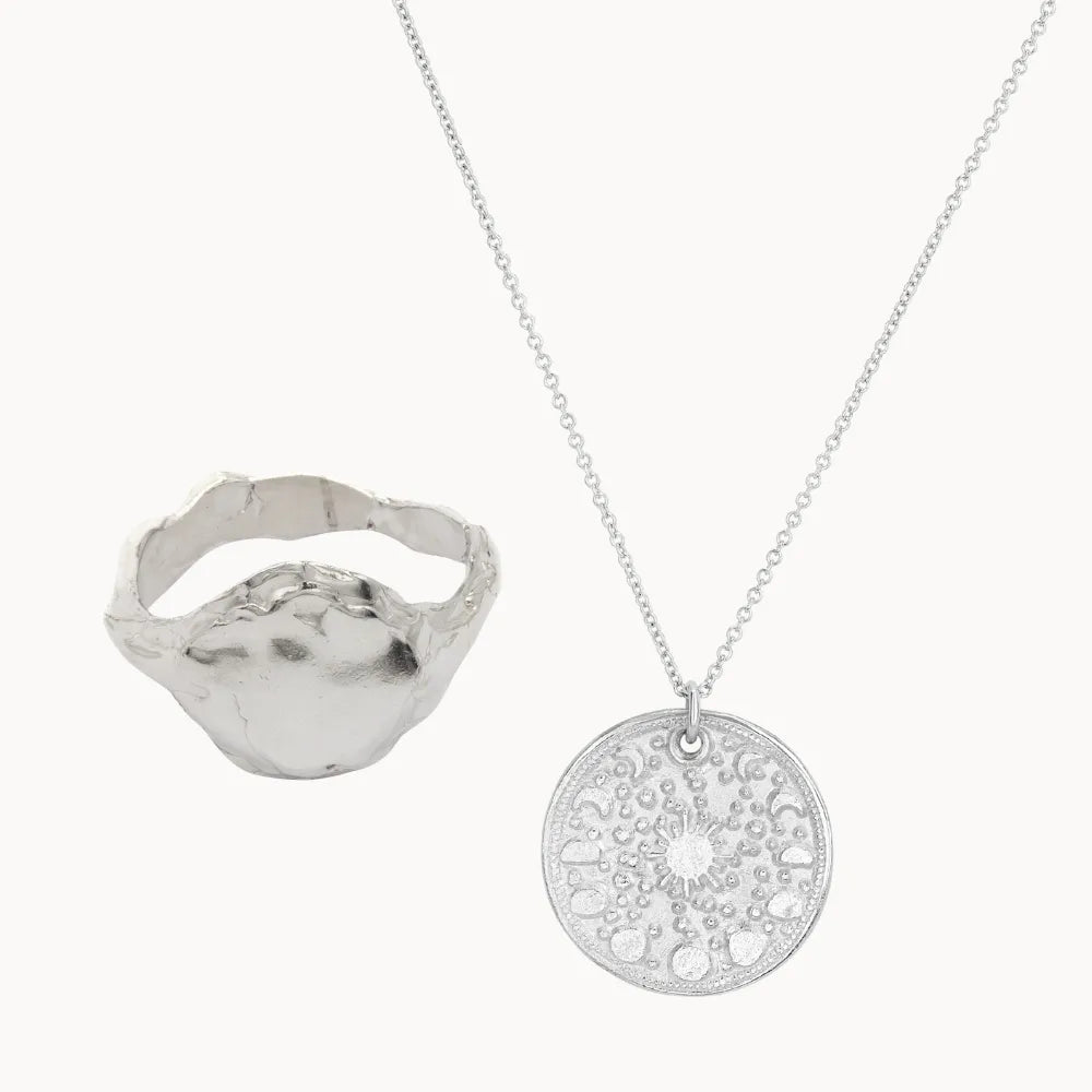 The Celestial Jewellery Set - Silver-Wild Fawn Jewellery