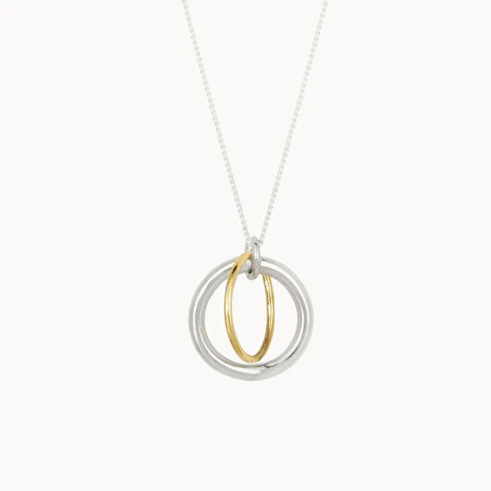 Connected Duo Pendant Necklace