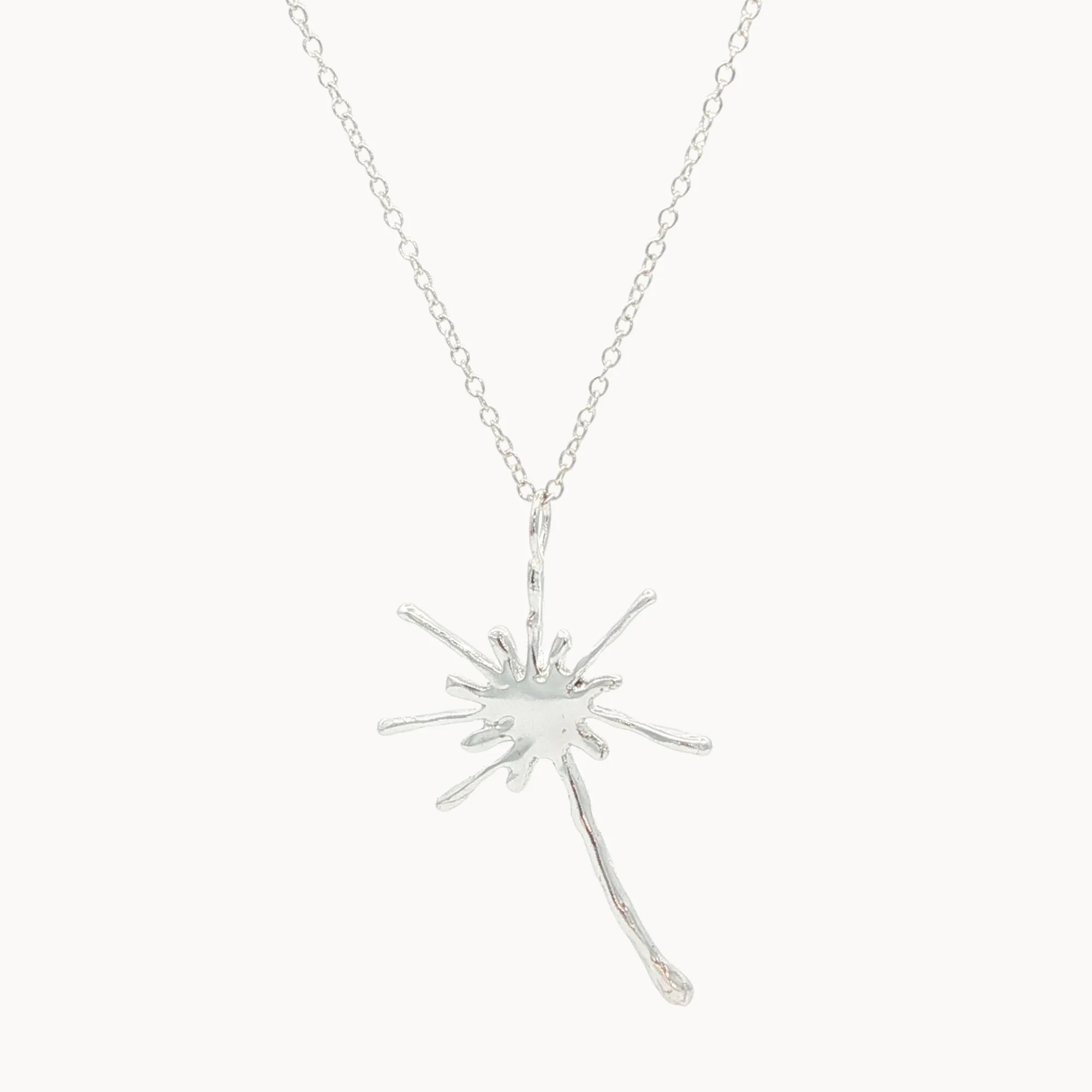 Silver Lucky Dandelion Necklace-Necklaces-Wild Fawn Jewellery