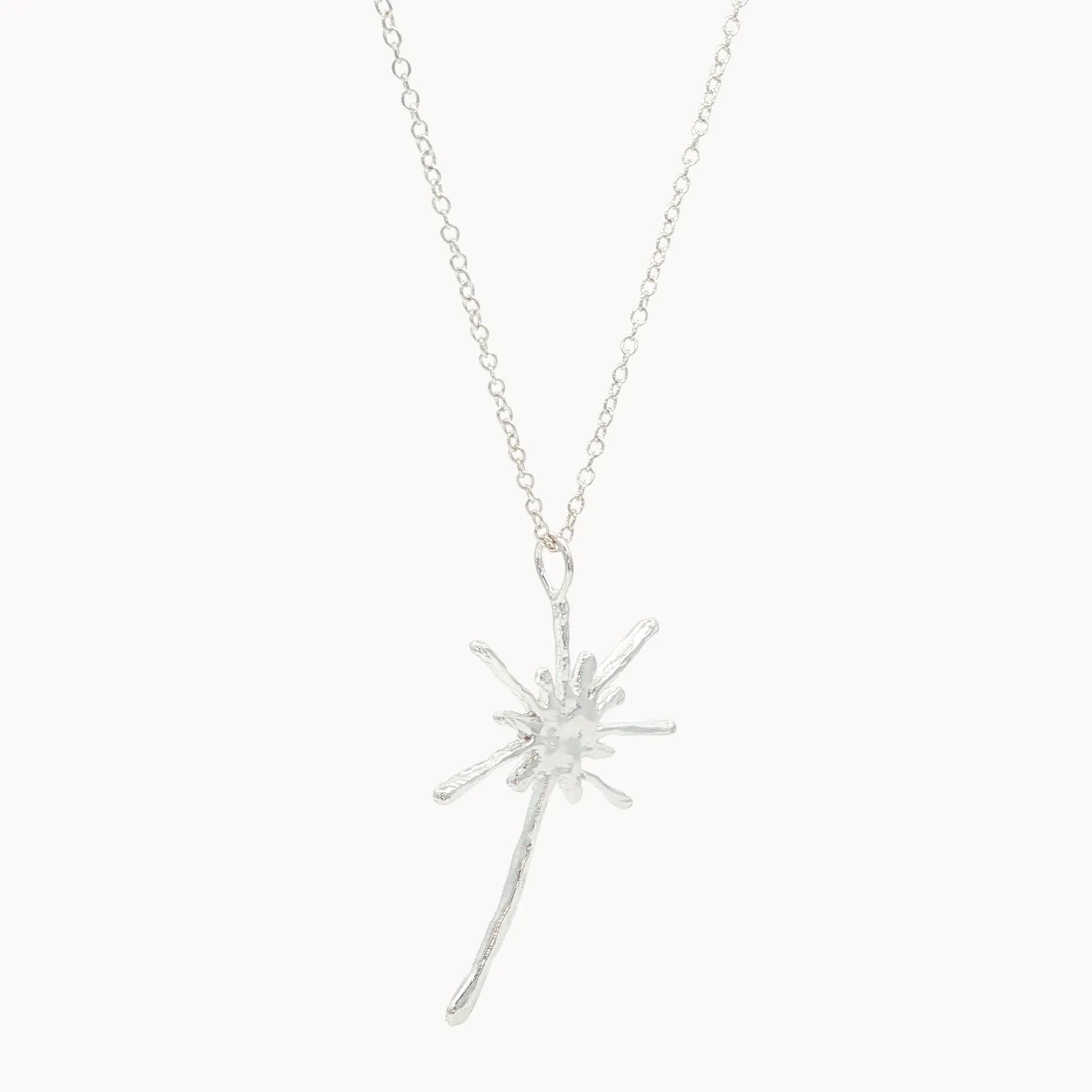 Silver Lucky Dandelion Necklace-Necklaces-Wild Fawn Jewellery