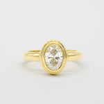 Double Bezel Set Solitaire Diamond Engagement Ring