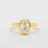 Double Bezel Set Solitaire Diamond Engagement Ring