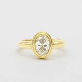 Double Bezel Set Solitaire Diamond Engagement Ring