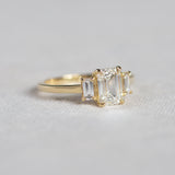 Emerald Trilogy Engagement Ring