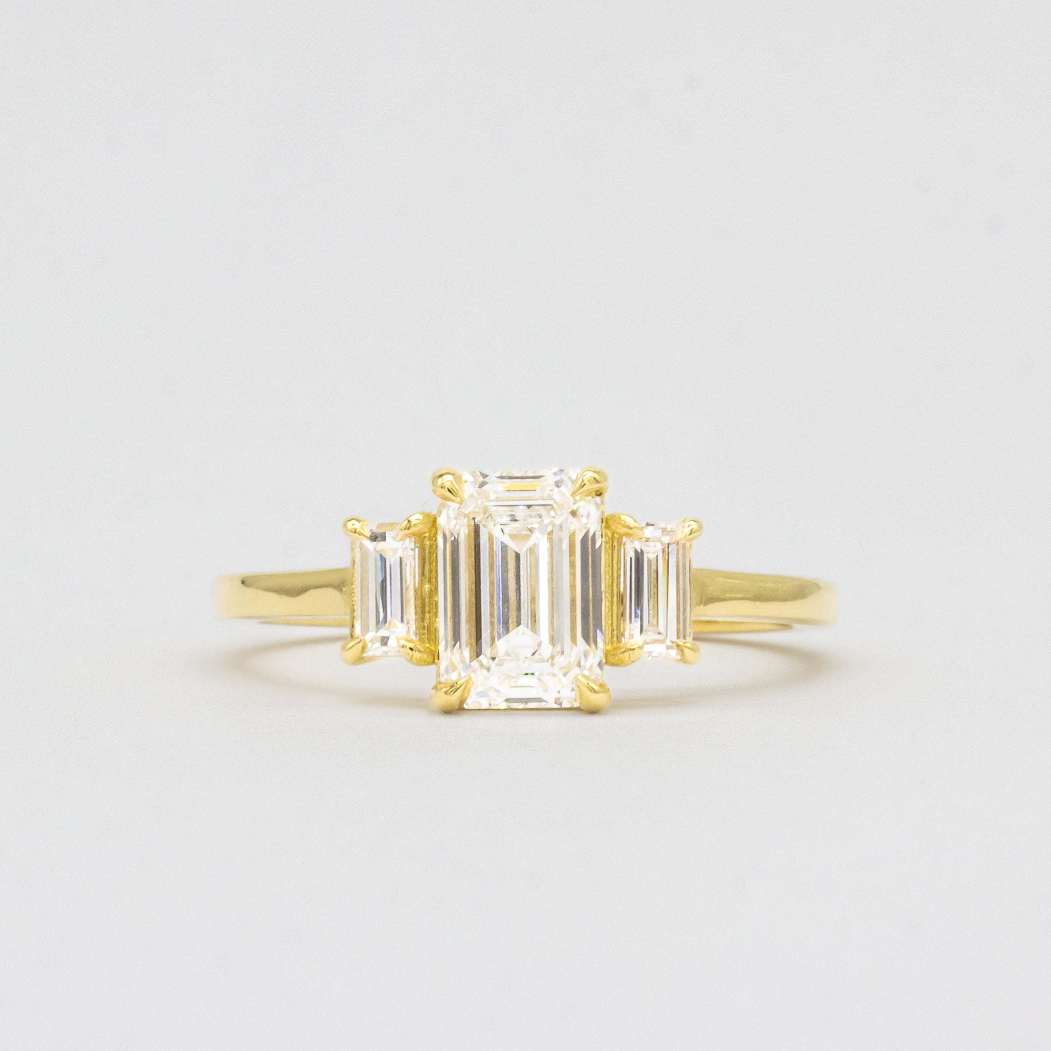 Emerald Trilogy Engagement Ring