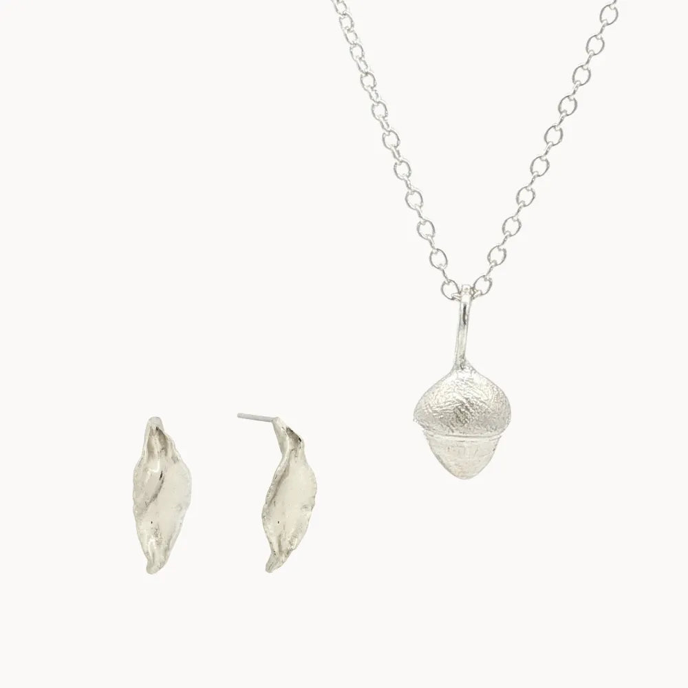 From the Trees Jewellery Set - Silver-Wild Fawn Jewellery