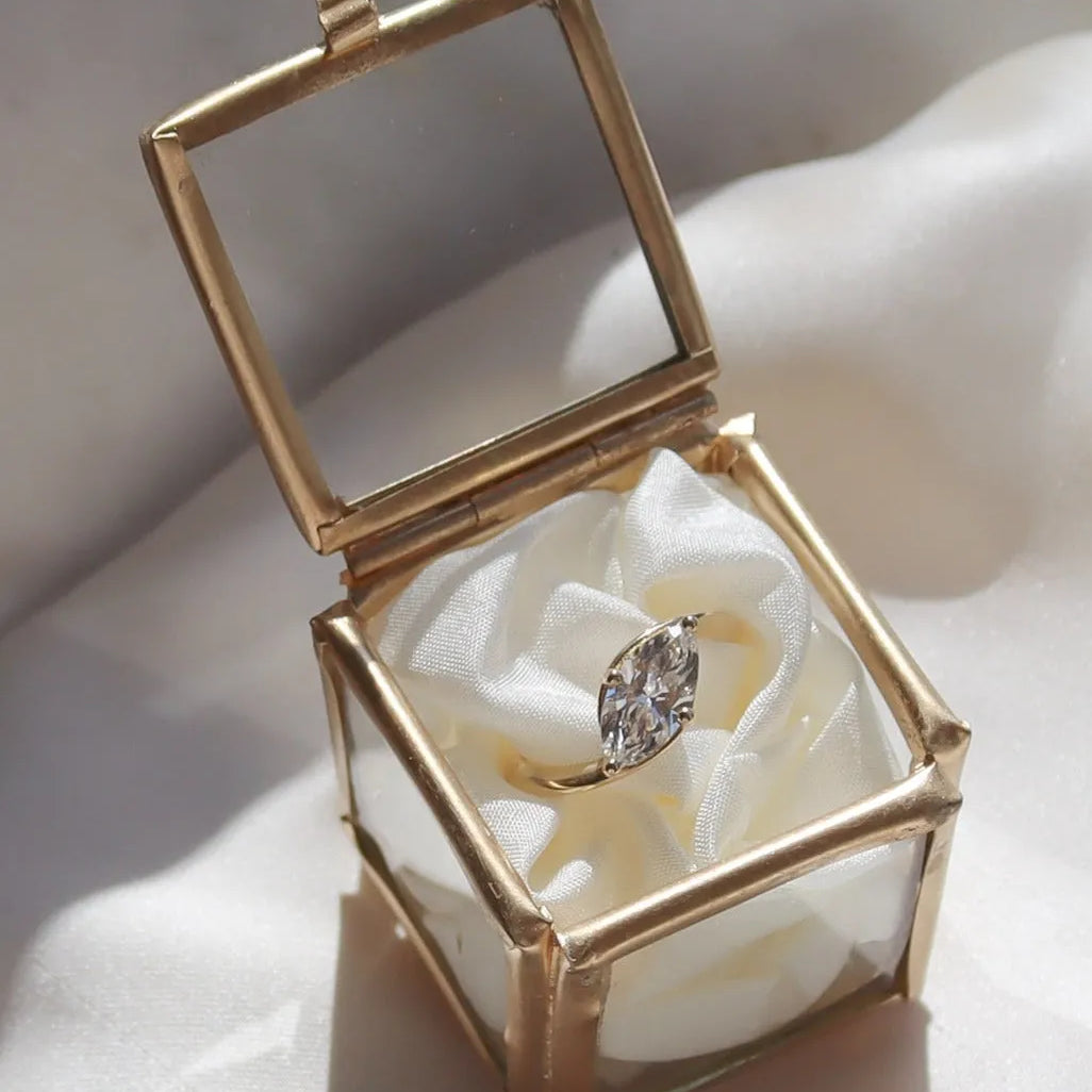 9ct Gold Five Stone Cornflower Blue Sapphire and Diamond Engagement Ring-Engagement Rings-Wild Fawn Jewellery
