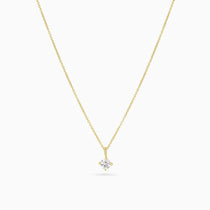 Gold Solitaire Diamond Necklace