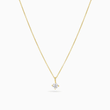 Gold Solitaire Diamond Necklace