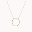 9ct Gold Open Hammered Circle Pendant Necklace-Necklaces-Wild Fawn Jewellery