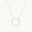9ct Gold Open Hammered Circle Pendant Necklace-Necklaces-Wild Fawn Jewellery