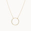 9ct Gold Open Hammered Circle Pendant Necklace-Necklaces-Wild Fawn Jewellery
