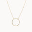 9ct Gold Open Hammered Circle Pendant Necklace-Necklaces-Wild Fawn Jewellery