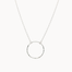 Silver Open Hammered Circle Pendant Necklace-Necklaces-Wild Fawn Jewellery
