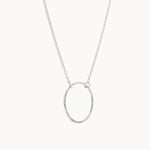 Silver Open Hammered Circle Pendant Necklace-Necklaces-Wild Fawn Jewellery