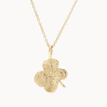 9ct Gold Lucky 4 Leaf Clover Necklace-Wild Fawn Jewellery