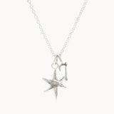 The Lucky Charm Double Pendant Necklace Set - Silver-Wild Fawn Jewellery