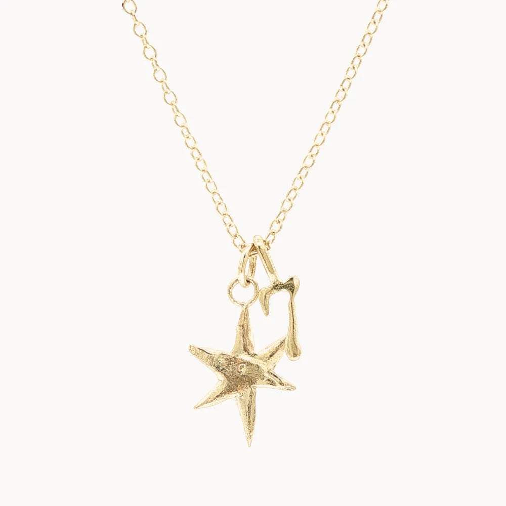 The Lucky Charm Double Pendant Necklace Set - 9ct Gold-Wild Fawn Jewellery