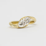 Marquise Wave Diamond Engagement Ring