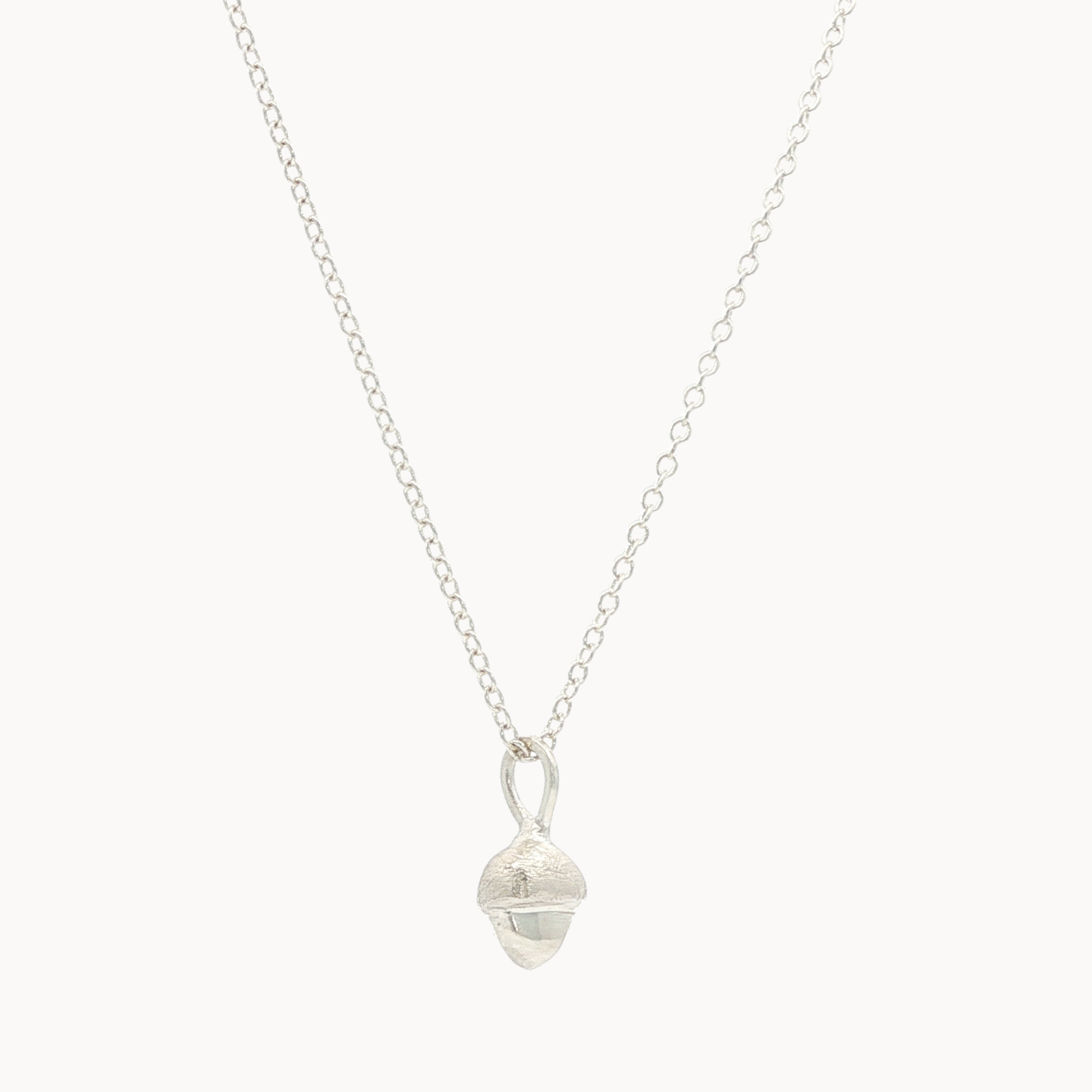 Silver Mini Acorn Necklace-Wild Fawn Jewellery