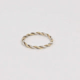 Mixed Gold Entwined Twisted Wedding Ring
