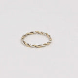 Mixed Gold Entwined Twisted Wedding Ring