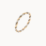 Mixed Gold Entwined Twisted Wedding Ring