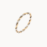 Mixed Gold Entwined Twisted Wedding Ring