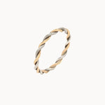 Mixed Gold Entwined Twisted Wedding Ring