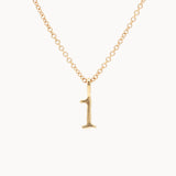 9ct Gold Lucky Number Necklace-Wild Fawn Jewellery