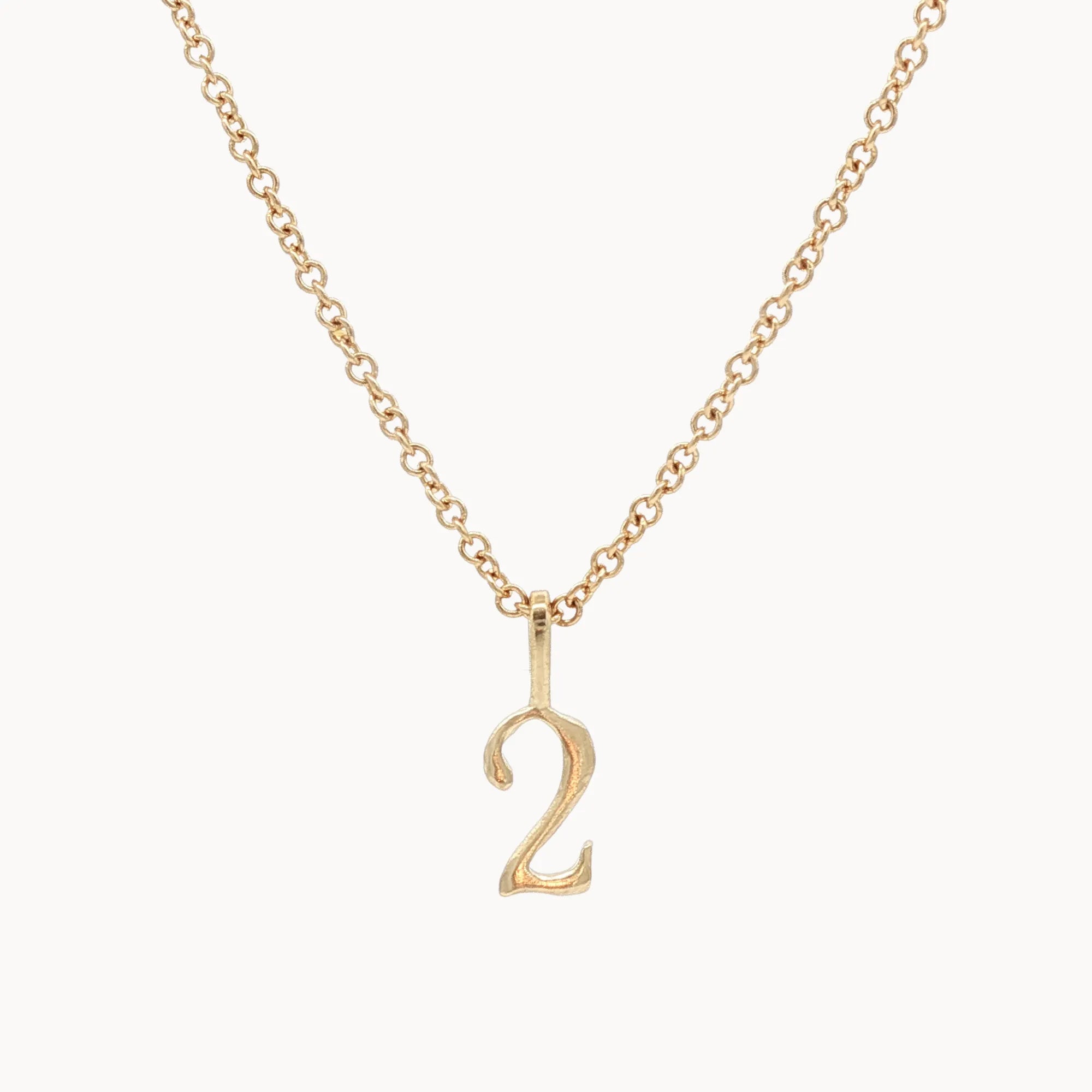 9ct Gold Lucky Number Necklace-Wild Fawn Jewellery