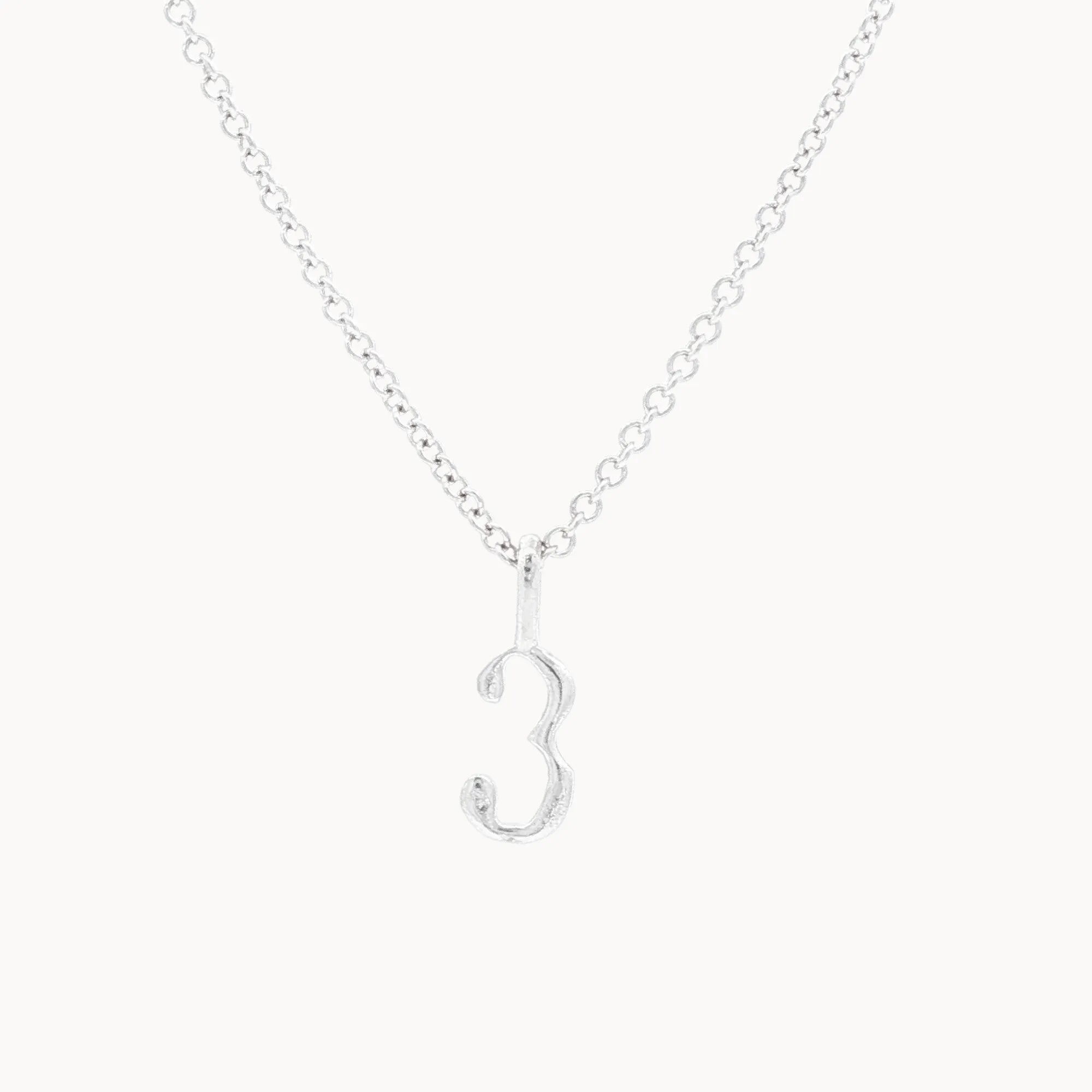 Silver Lucky Number Necklace-Wild Fawn Jewellery