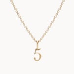 9ct Gold Lucky Number Necklace-Wild Fawn Jewellery