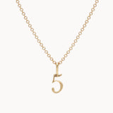 9ct Gold Lucky Number Necklace-Wild Fawn Jewellery