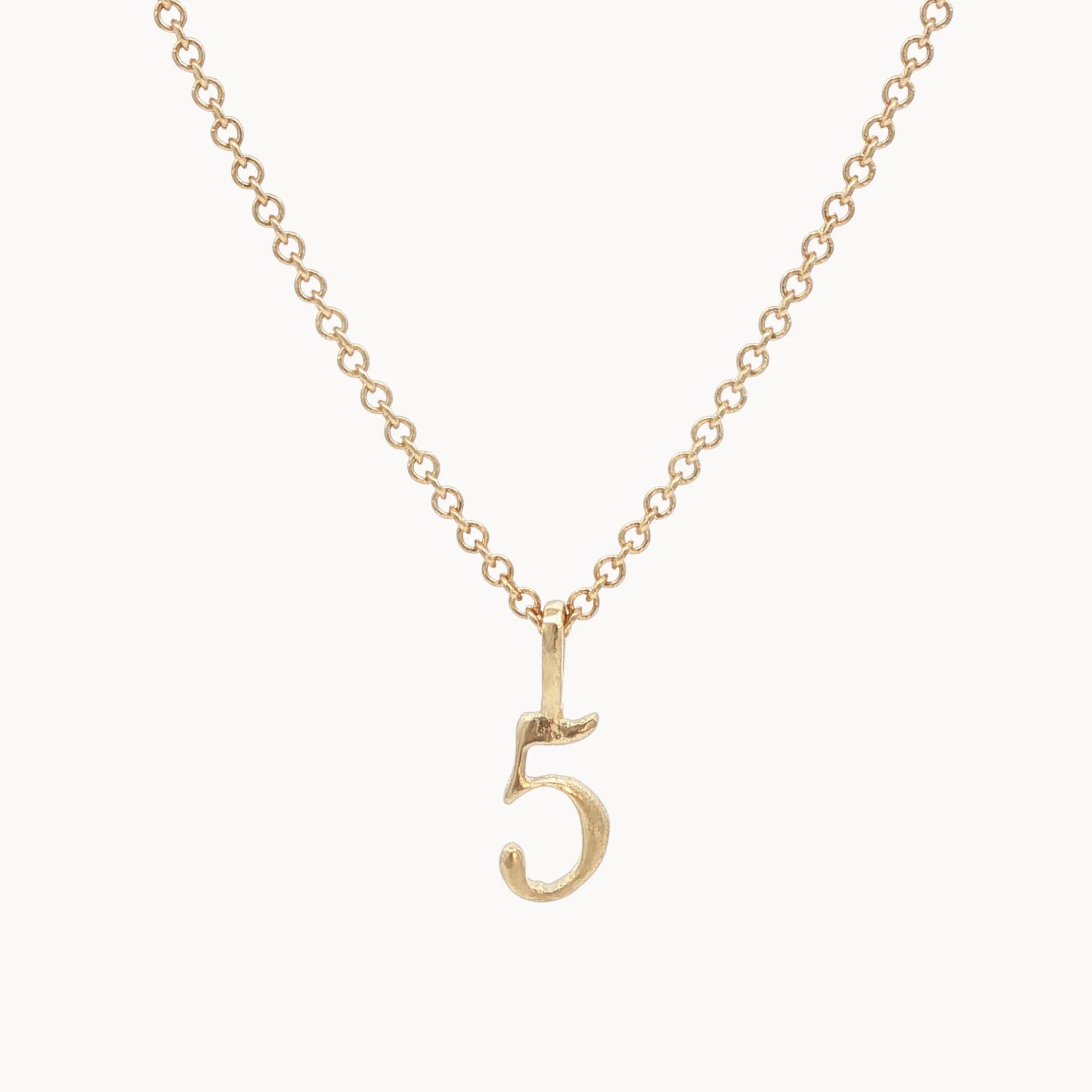 9ct Gold Lucky Number Necklace-Wild Fawn Jewellery